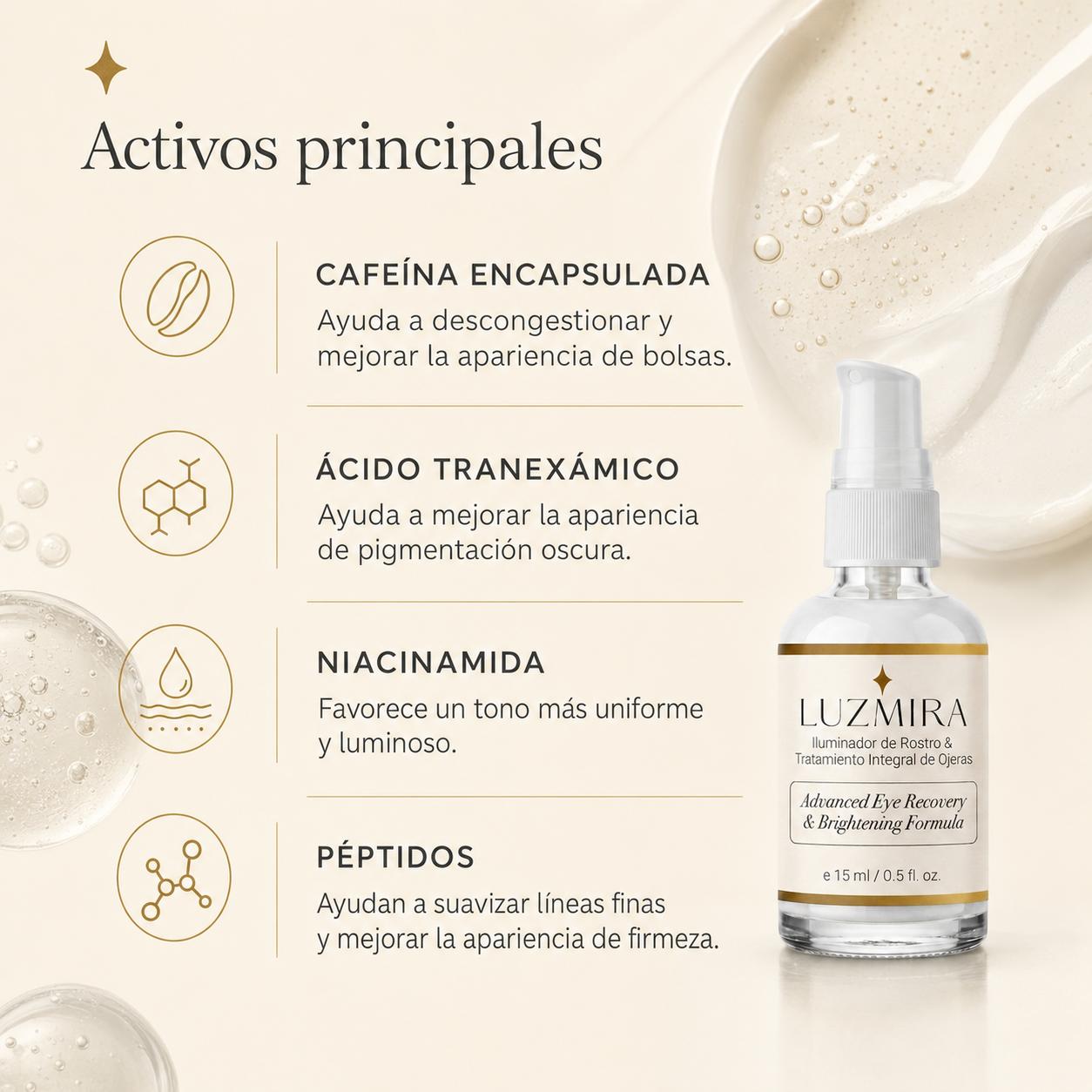 LUZMIRA™ – Iluminador de Rostro y Tratamiento Integral de Ojeras