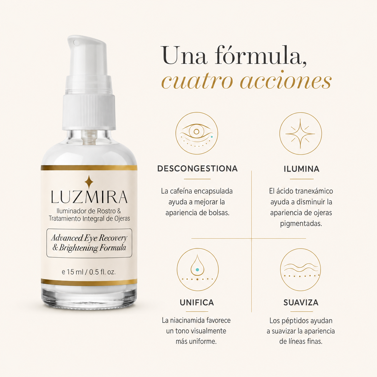 LUZMIRA™ – Iluminador de Rostro y Tratamiento Integral de Ojeras